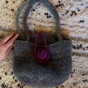 Cute Mushroom-Like Wool Purse